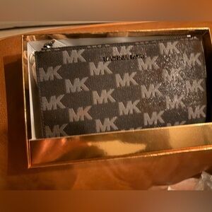 Michael Kors Black and Gray Wallet  Pouch